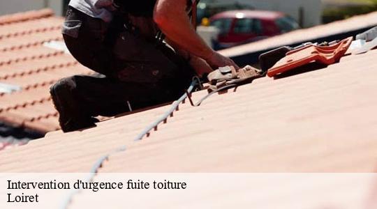 Intervention d'urgence fuite toiture 