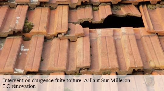 Intervention d'urgence fuite toiture 