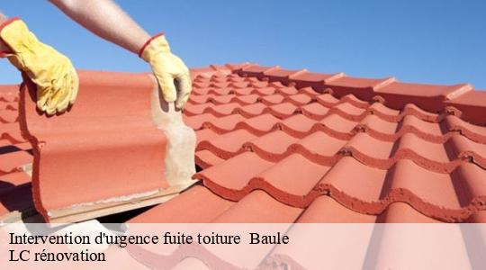 Intervention d'urgence fuite toiture