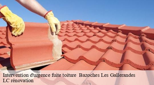 Intervention d'urgence fuite toiture 