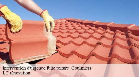 Intervention d'urgence fuite toiture 